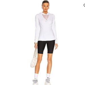 ALALA Flyweight Hoodie Tee Long Sleeve NWT White